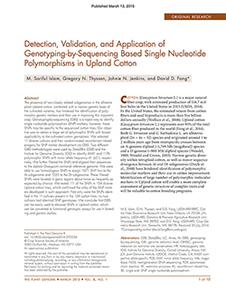 Detection, Validation, and Application of Genotyping-by-Sequencing Based Single Nucleotide Polymorphisms in Upland Cotton